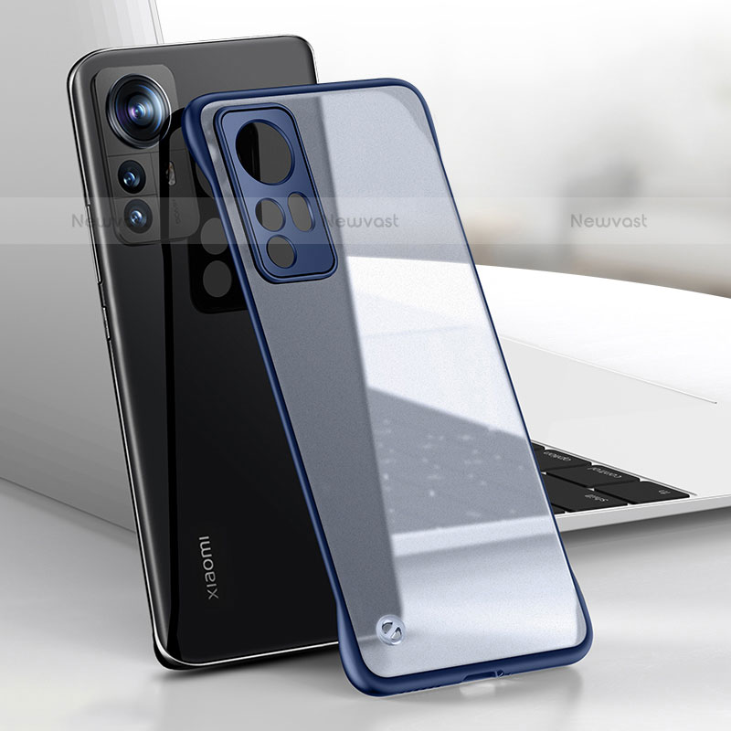 Transparent Crystal Hard Case Back Cover H03 for Xiaomi Mi 12 Pro 5G Blue