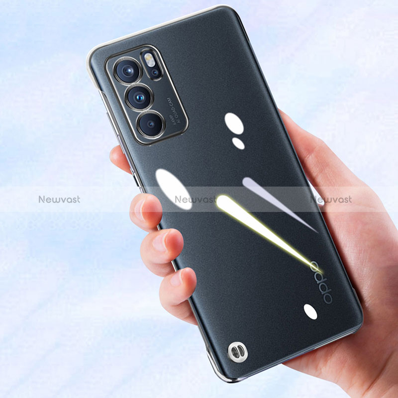 Transparent Crystal Hard Case Back Cover H04 for Oppo Reno6 5G