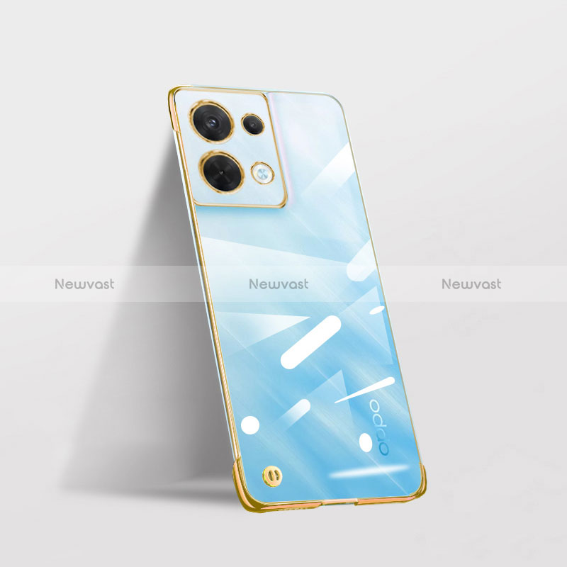 Transparent Crystal Hard Case Back Cover H04 for Oppo Reno8 5G Gold