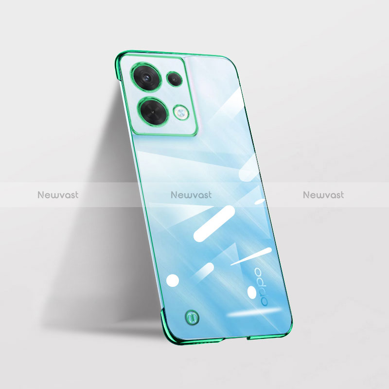Transparent Crystal Hard Case Back Cover H04 for Oppo Reno8 Pro+ Plus 5G Green