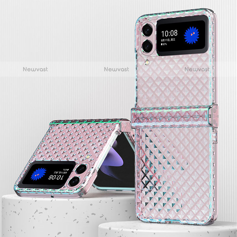 Transparent Crystal Hard Case Back Cover H04 for Samsung Galaxy Z Flip3 5G