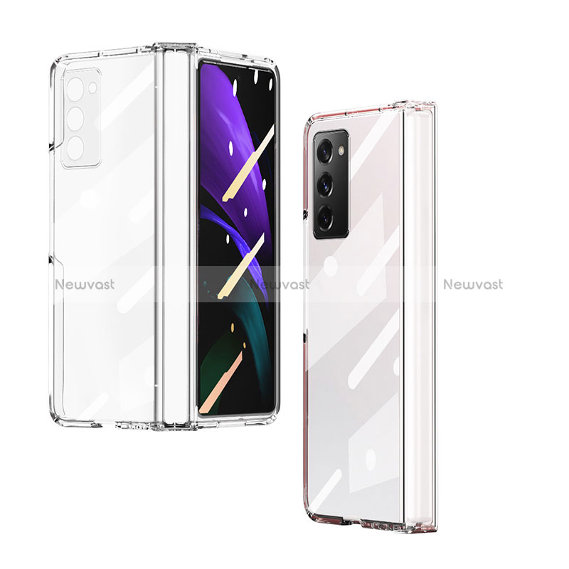 Transparent Crystal Hard Case Back Cover H04 for Samsung Galaxy Z Fold2 5G Clear