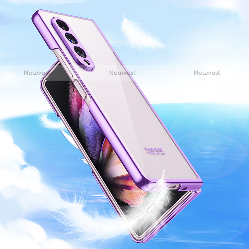 Transparent Crystal Hard Case Back Cover H04 for Samsung Galaxy Z Fold3 5G