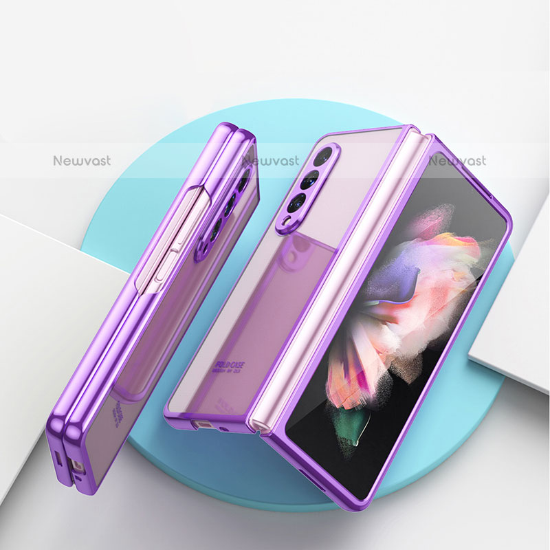 Transparent Crystal Hard Case Back Cover H04 for Samsung Galaxy Z Fold3 5G