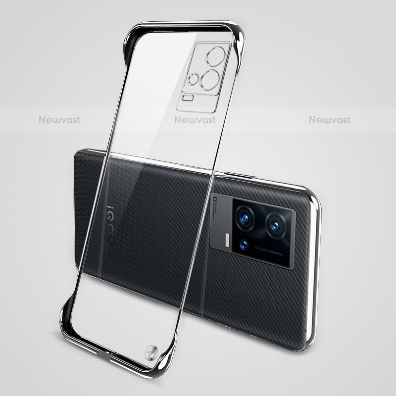 Transparent Crystal Hard Case Back Cover H04 for Vivo iQOO 8 5G Silver