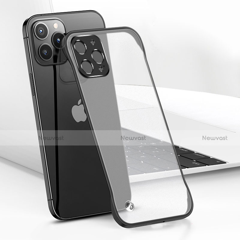 Transparent Crystal Hard Case Back Cover H05 for Apple iPhone 13 Pro Black