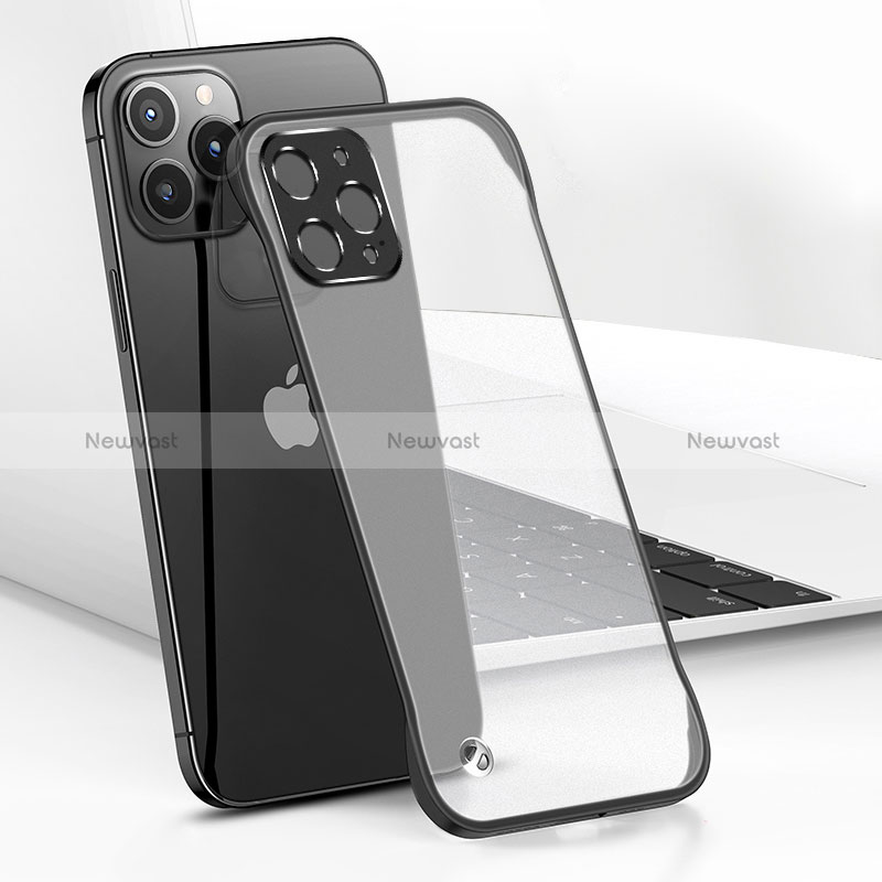 Transparent Crystal Hard Case Back Cover H05 for Apple iPhone 14 Pro Black