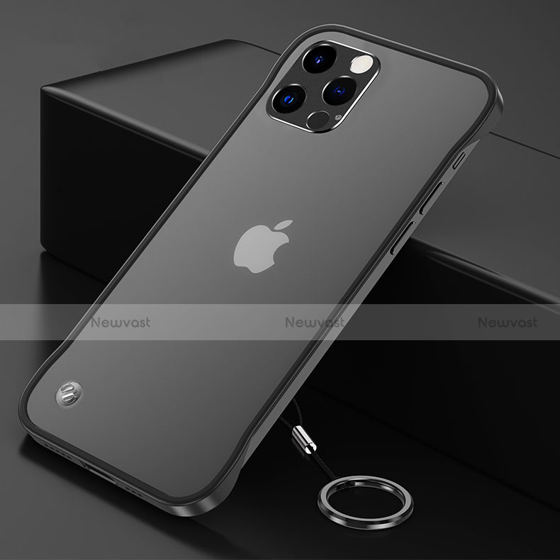 Transparent Crystal Hard Case Back Cover H06 for Apple iPhone 13 Pro Max Black