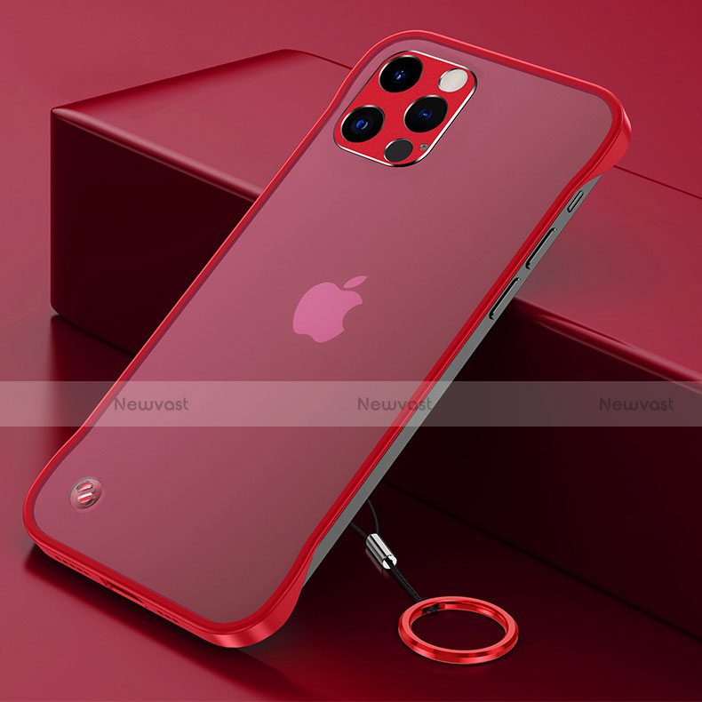 Transparent Crystal Hard Case Back Cover H06 for Apple iPhone 13 Pro Red