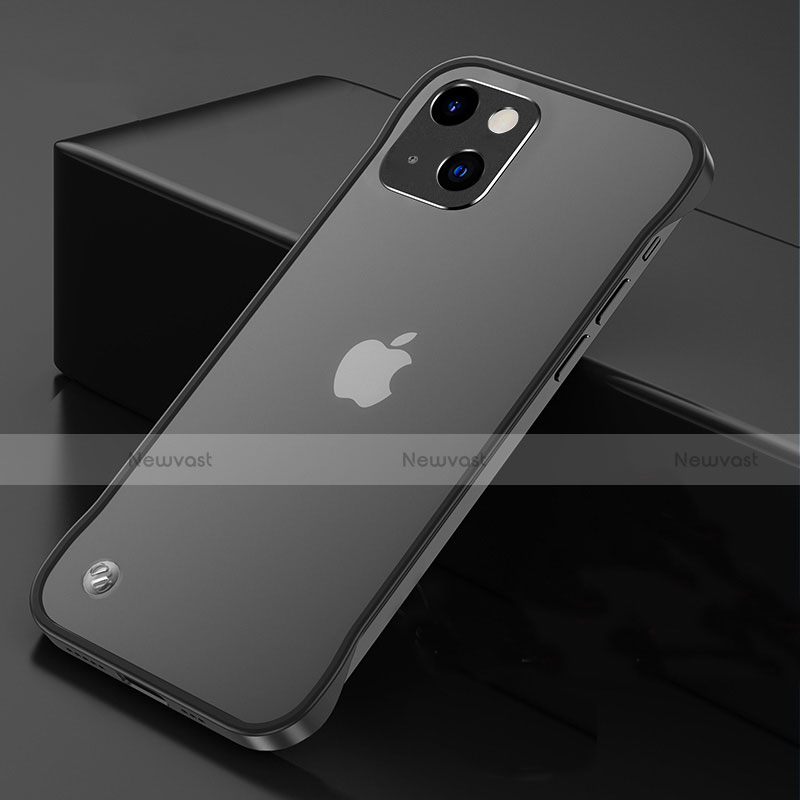 Transparent Crystal Hard Case Back Cover H06 for Apple iPhone 14 Plus Black