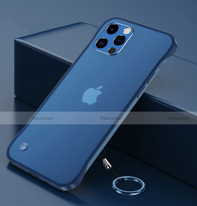 Transparent Crystal Hard Case Back Cover H06 for Apple iPhone 14 Pro Blue