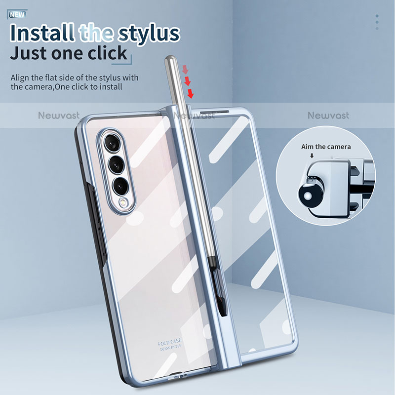 Transparent Crystal Hard Case Back Cover H07 for Samsung Galaxy Z Fold3 5G