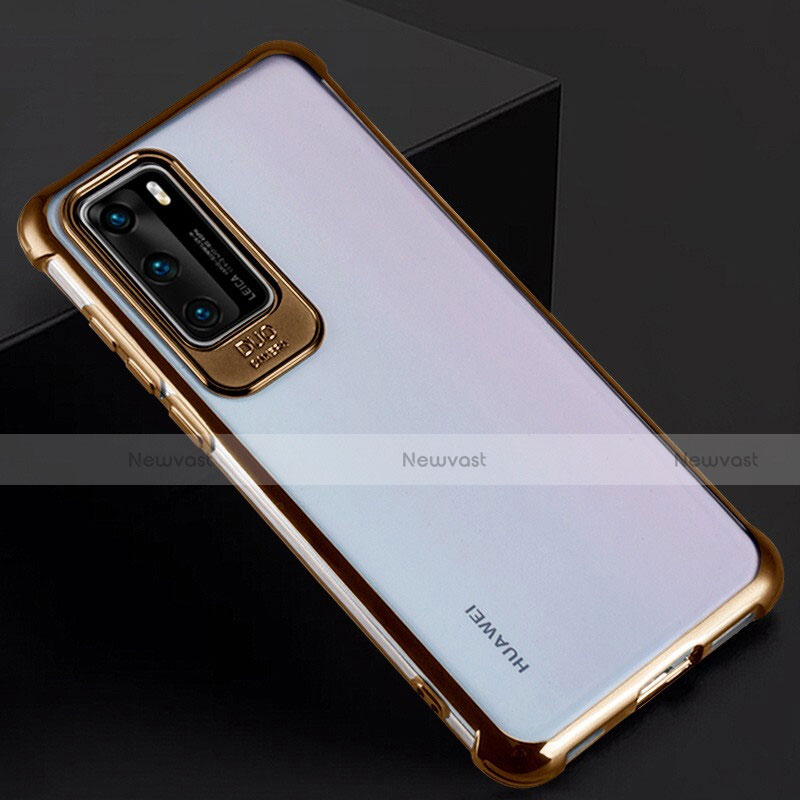Transparent Crystal Hard Case Back Cover N01 for Huawei P40 Gold