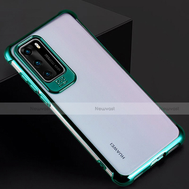 Transparent Crystal Hard Case Back Cover N01 for Huawei P40 Green