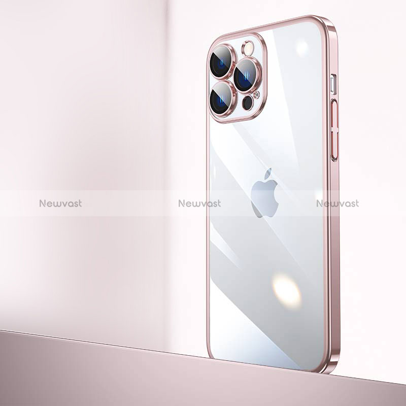 Transparent Crystal Hard Case Back Cover QC2 for Apple iPhone 13 Pro