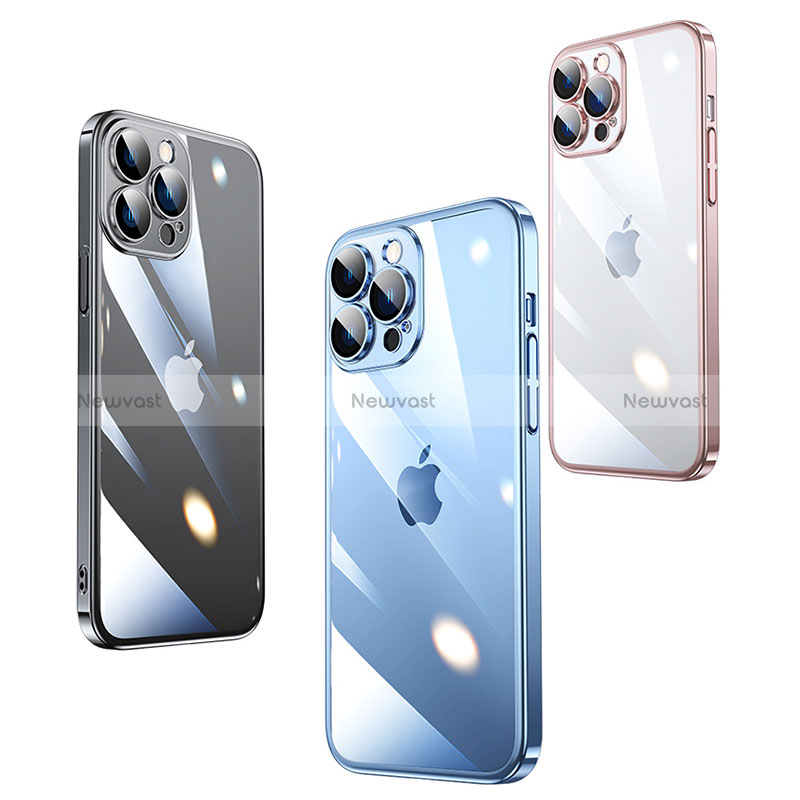 Transparent Crystal Hard Case Back Cover QC2 for Apple iPhone 13 Pro