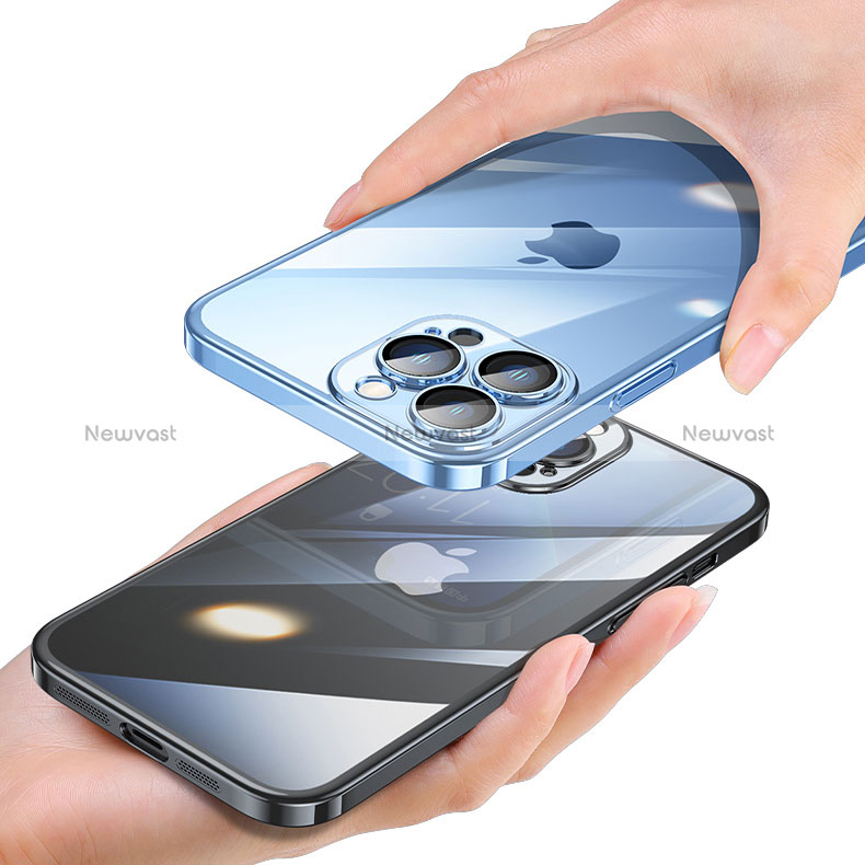 Transparent Crystal Hard Case Back Cover QC2 for Apple iPhone 13 Pro Max