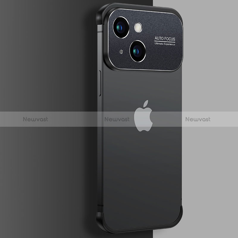 Transparent Crystal Hard Case Back Cover QC3 for Apple iPhone 14 Plus Black