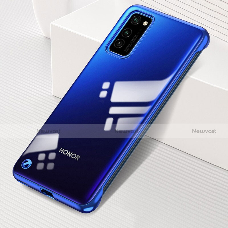 Transparent Crystal Hard Case Back Cover S01 for Huawei Honor View 30 Pro 5G Blue