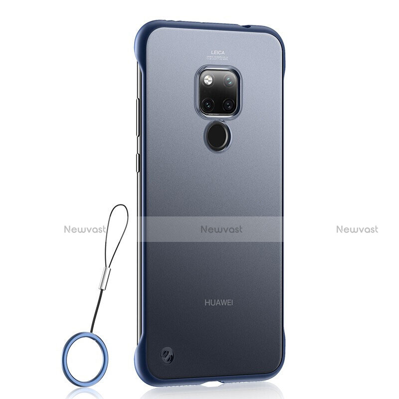 Transparent Crystal Hard Case Back Cover S01 for Huawei Mate 20 X 5G Blue