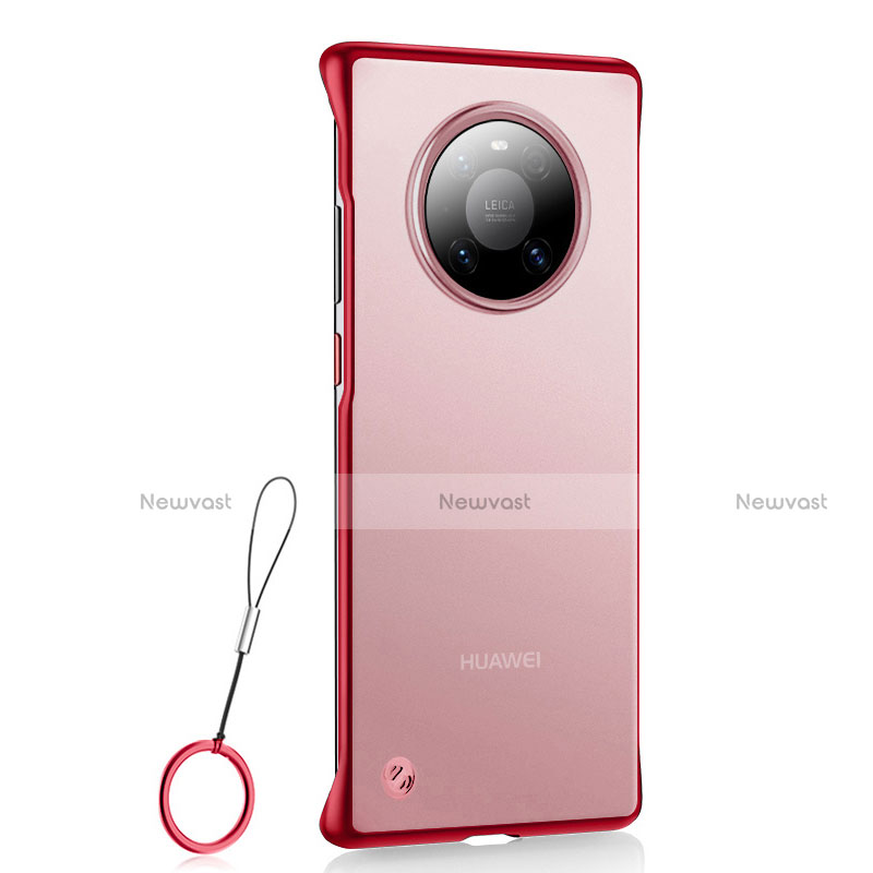 Transparent Crystal Hard Case Back Cover S01 for Huawei Mate 40 Red