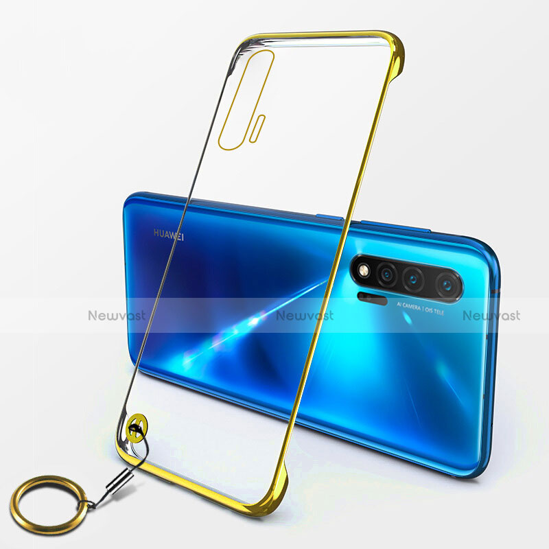 Transparent Crystal Hard Case Back Cover S01 for Huawei Nova 6 5G Gold