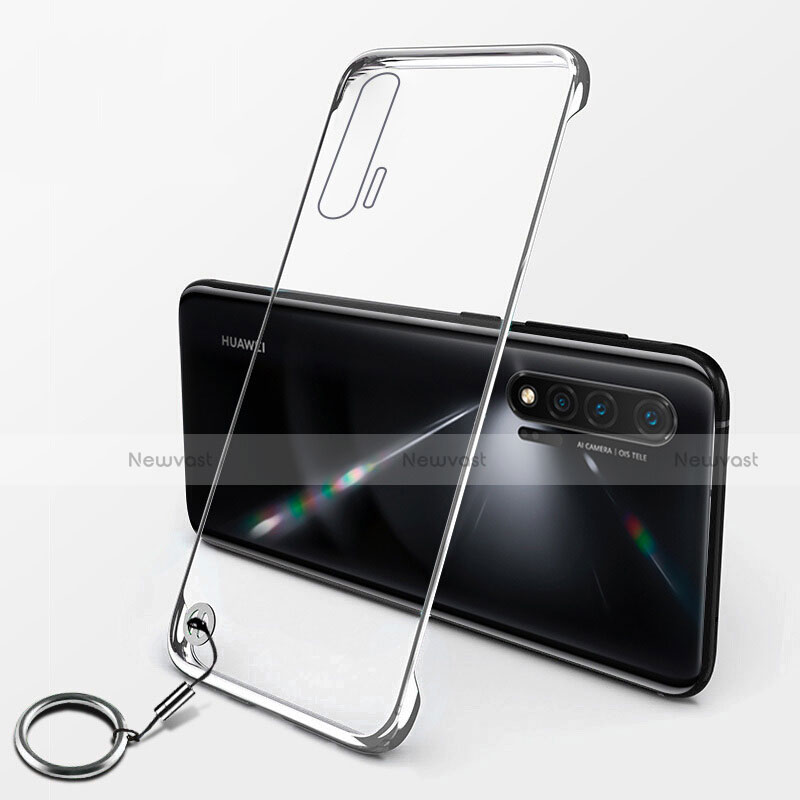 Transparent Crystal Hard Case Back Cover S01 for Huawei Nova 6 5G Silver