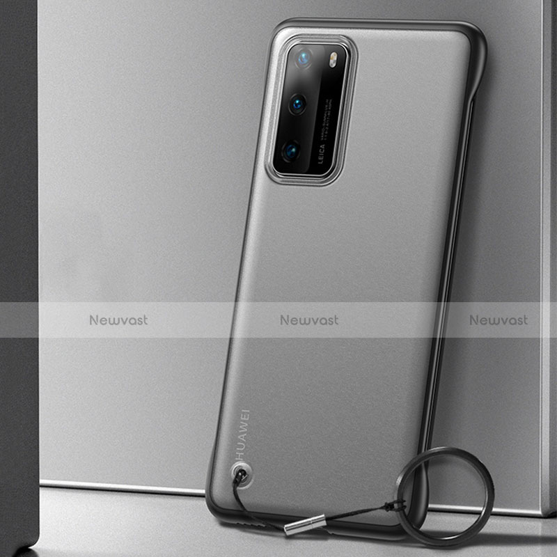 Transparent Crystal Hard Case Back Cover S01 for Huawei P40 Black