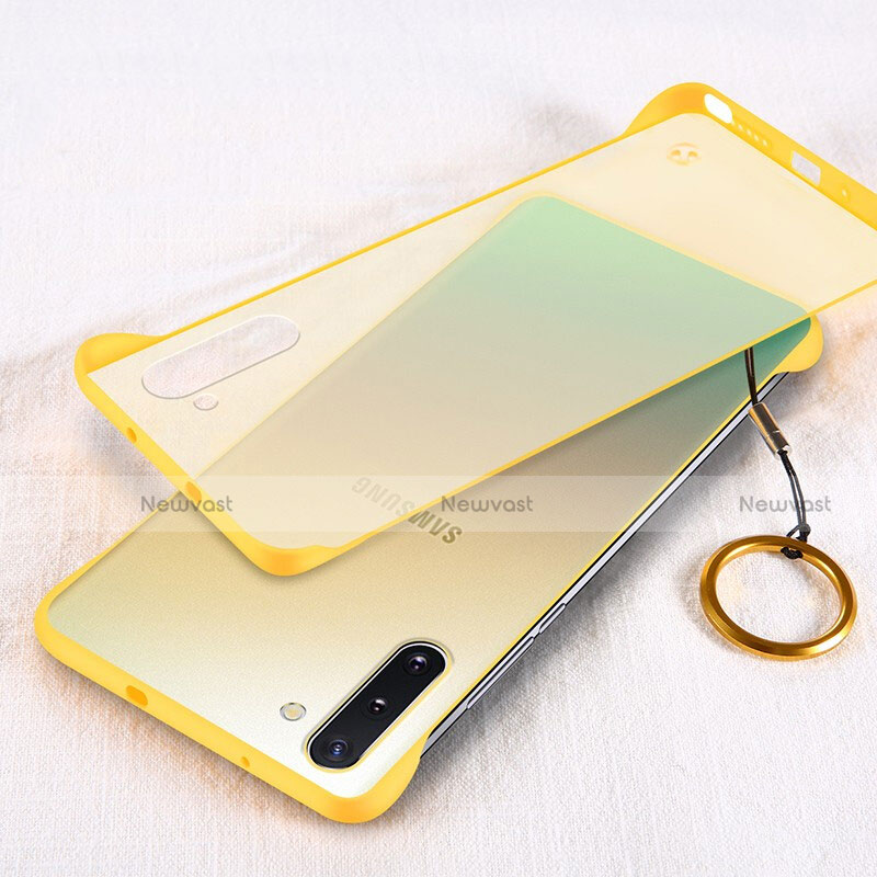 Transparent Crystal Hard Case Back Cover S01 for Samsung Galaxy Note 10 5G Yellow