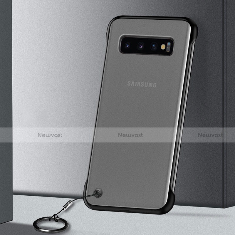 Transparent Crystal Hard Case Back Cover S01 for Samsung Galaxy S10 5G Black