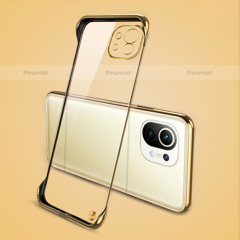 Transparent Crystal Hard Case Back Cover S01 for Xiaomi Mi 11 5G Gold
