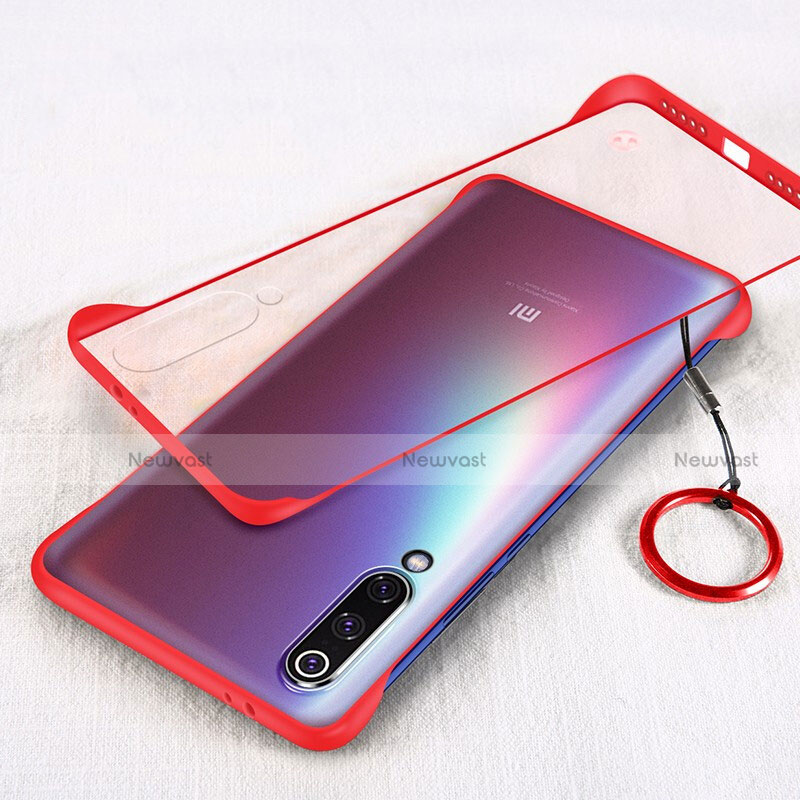 Transparent Crystal Hard Case Back Cover S01 for Xiaomi Mi A3 Red