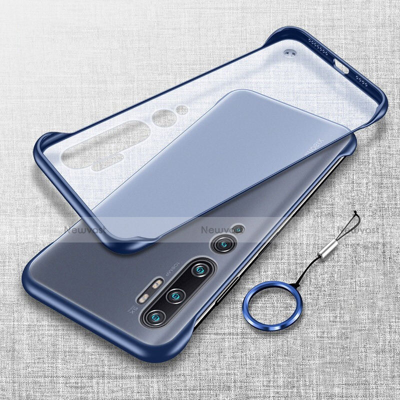 Transparent Crystal Hard Case Back Cover S01 for Xiaomi Mi Note 10 Pro Blue