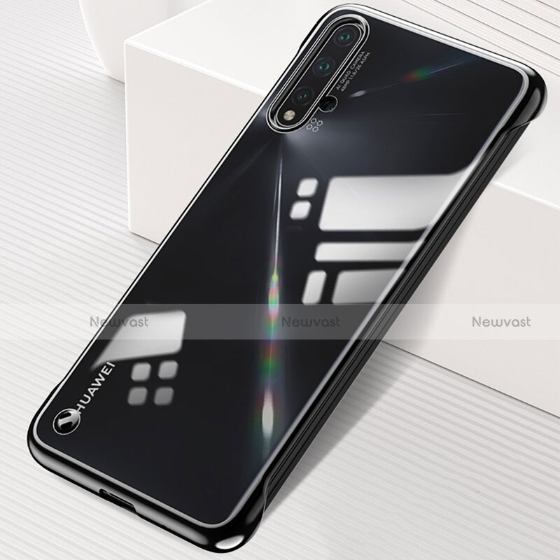 Transparent Crystal Hard Case Back Cover S02 for Huawei Nova 5 Black
