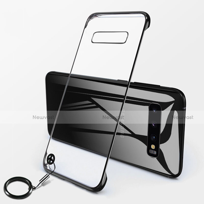 Transparent Crystal Hard Case Back Cover S02 for Samsung Galaxy S10 Plus Black