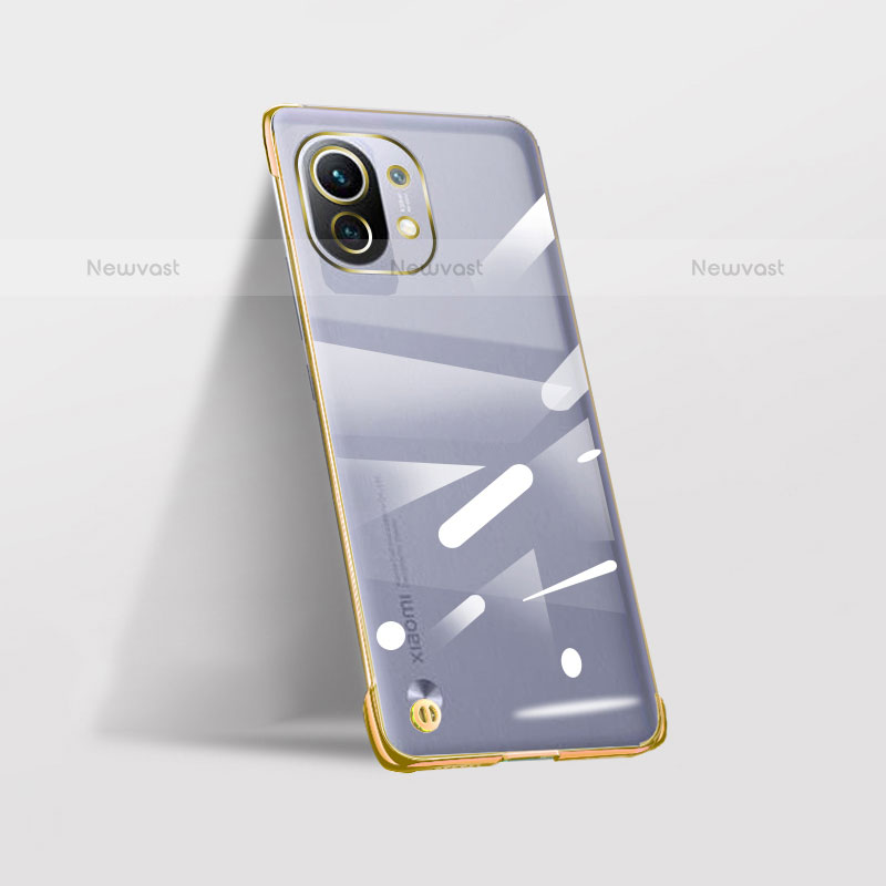 Transparent Crystal Hard Case Back Cover S02 for Xiaomi Mi 11 5G Gold