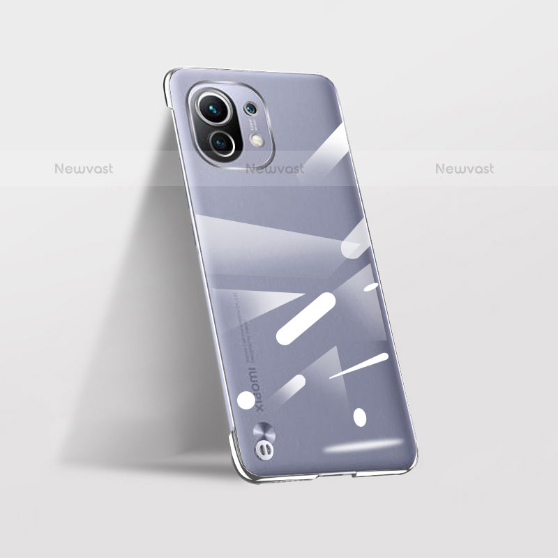Transparent Crystal Hard Case Back Cover S02 for Xiaomi Mi 11 5G Silver