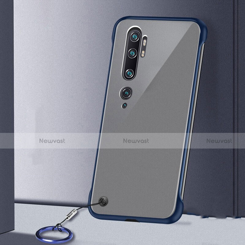 Transparent Crystal Hard Case Back Cover S02 for Xiaomi Mi Note 10 Blue