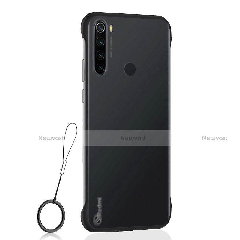 Transparent Crystal Hard Case Back Cover S02 for Xiaomi Redmi Note 8 Black