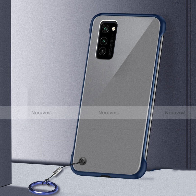 Transparent Crystal Hard Case Back Cover S03 for Huawei Honor View 30 Pro 5G Blue