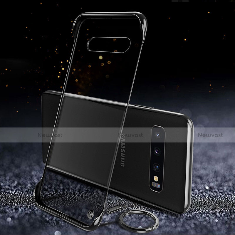 Transparent Crystal Hard Case Back Cover S03 for Samsung Galaxy S10 Plus Black