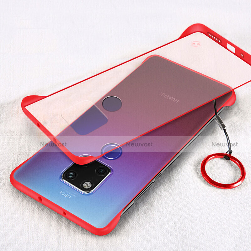 Transparent Crystal Hard Case Back Cover S04 for Huawei Mate 20 X 5G Red