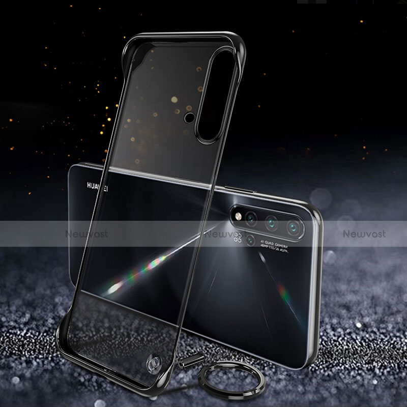 Transparent Crystal Hard Case Back Cover S04 for Huawei Nova 5 Pro Black