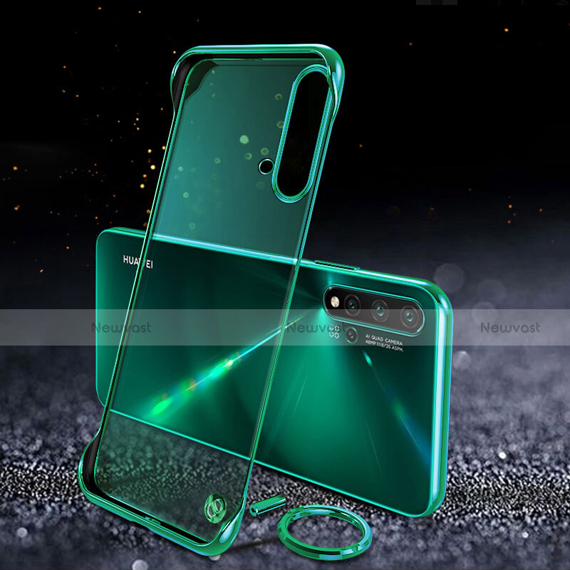 Transparent Crystal Hard Case Back Cover S04 for Huawei Nova 5 Pro Green