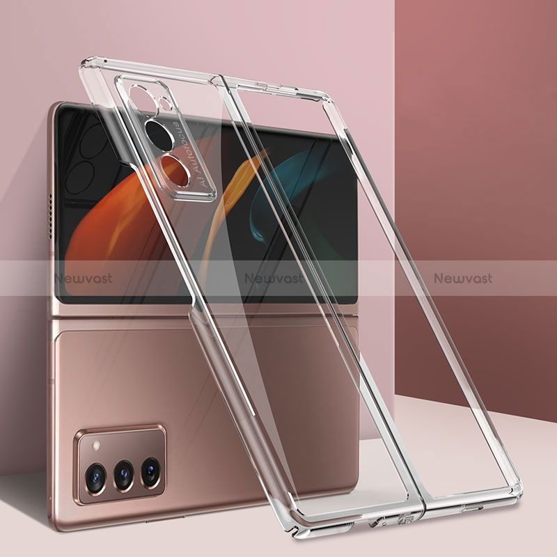 Transparent Crystal Hard Case Back Cover T01 for Samsung Galaxy Z Fold2 5G Clear