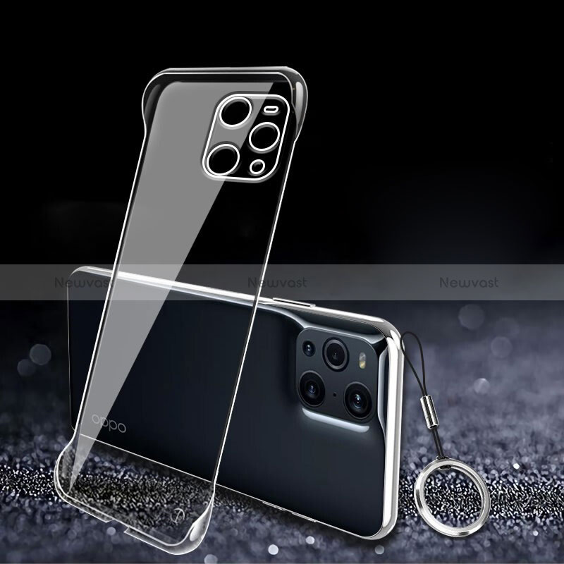 Transparent Crystal Hard Case Cover for Oppo Find X3 5G Clear