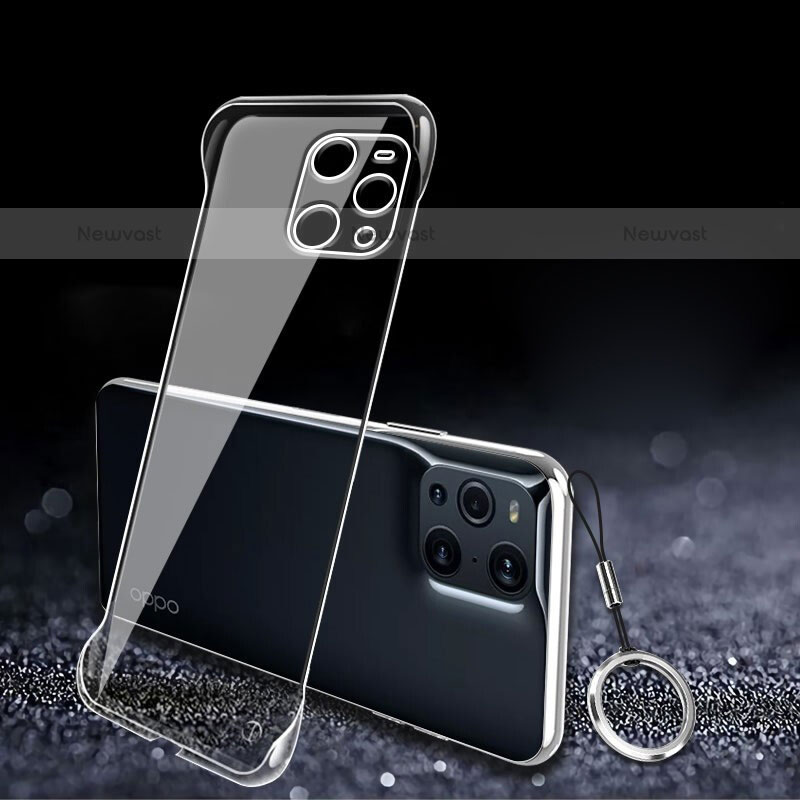 Transparent Crystal Hard Case Cover for Oppo Find X3 Pro 5G Clear