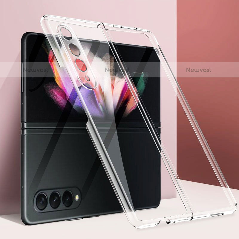 Transparent Crystal Hard Case Cover for Samsung Galaxy Z Fold3 5G Clear