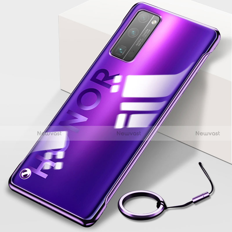 Transparent Crystal Hard Rigid Case Back Cover H01 for Huawei Honor 30 Pro+ Plus Purple
