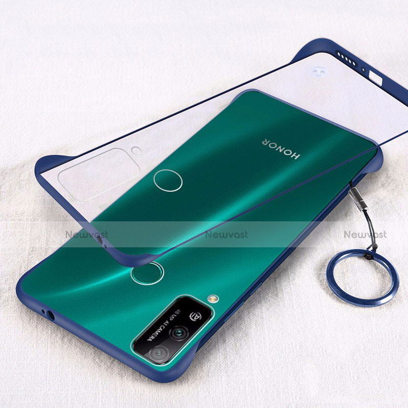 Transparent Crystal Hard Rigid Case Back Cover H01 for Huawei Honor Play4T Blue